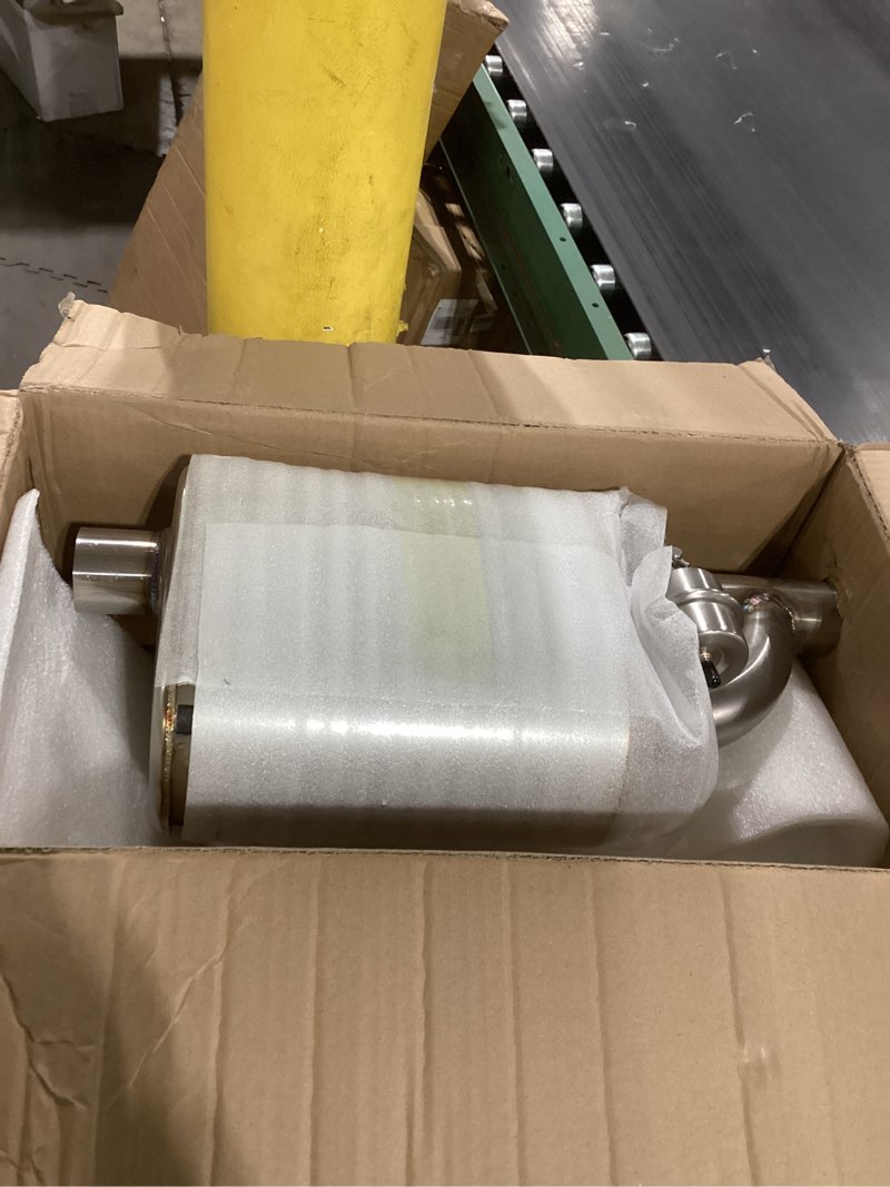 Condition photo showing As Is for 2 Inch Valved Muffler Exhaust Cutout with Muffler Cat Back Exhaust System Kit (2pcs) 2" (2pcs)