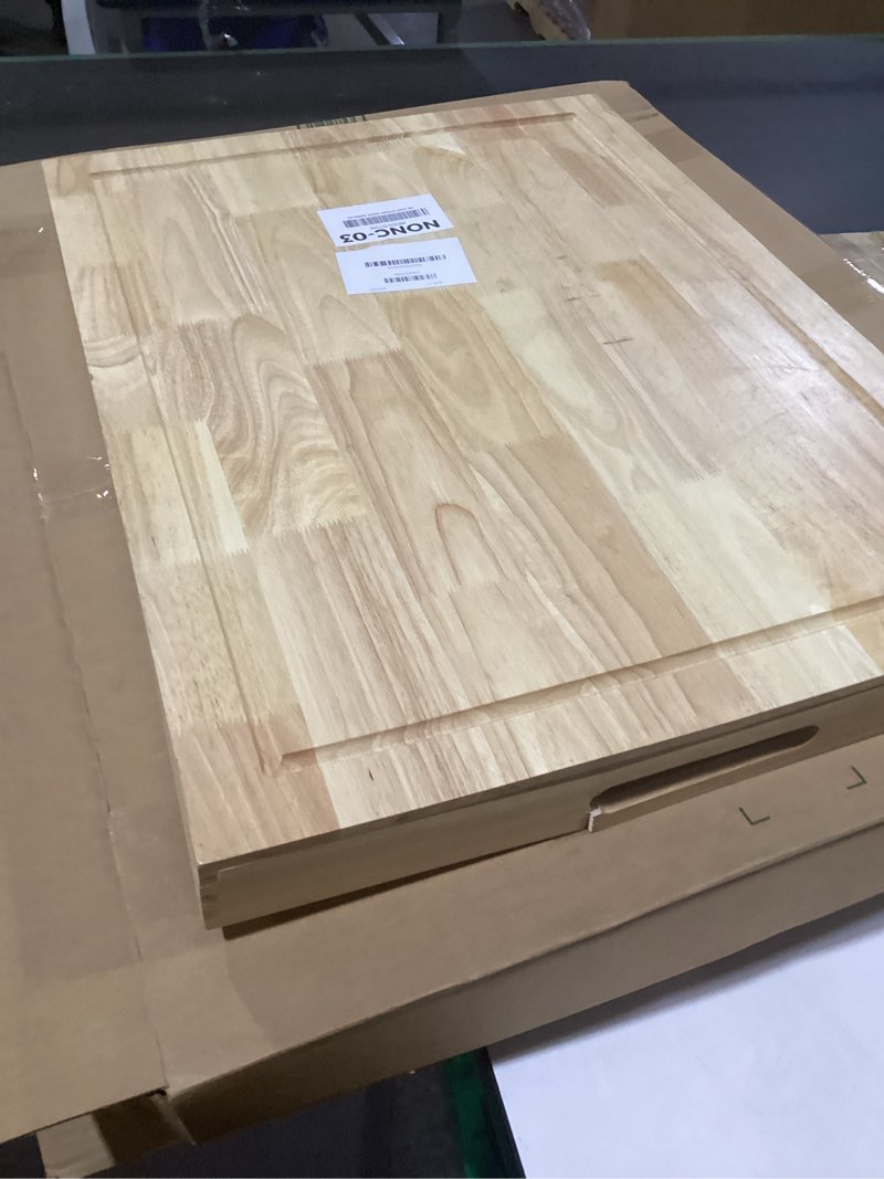 Condition photo showing As Is for 4 In 1 Noodle Board Stove Cover Lightweight Cutting Board Wood Stove Top Covers for Electric Stove, Glass Gas Stove Cover for Gas Burners - 30" x 22"
