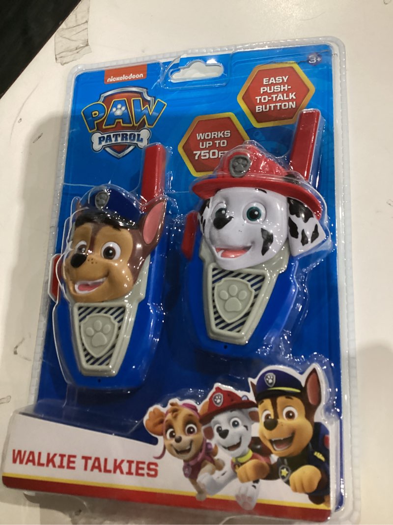 Condition photo showing Good Condition for paw patrol walkie talkies  marshall & chase set of 2 - push to talk button  children ages 3+