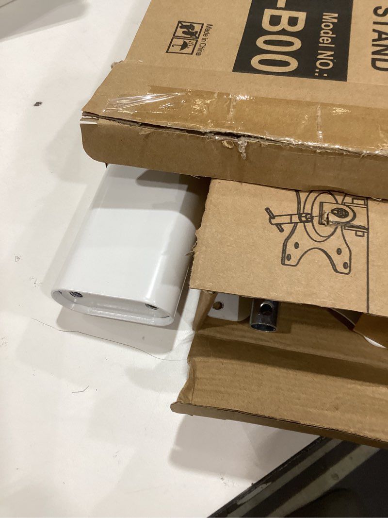 Condition photo showing As Is for TAVR Furniture Single Monitor Stand VESA Mount for 13-32 Inch Screens, Free-Standing Monitor Riser with Swivel Tilt Rotation Height Adjustable, Universal Desk Stand up to 44lbs, White White Single Monitor