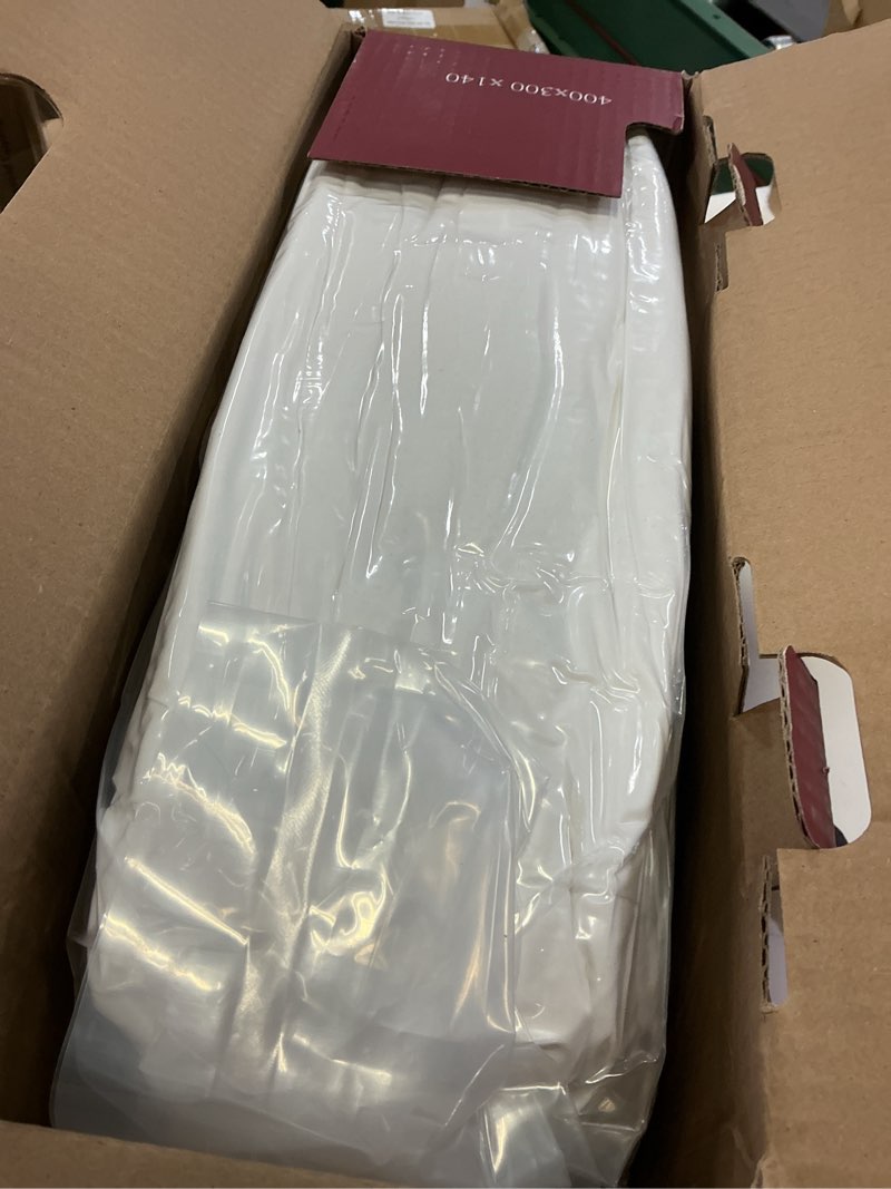 Condition photo showing New/Like New for l lovsoul goose down fiber comforter king size, high fill power hotel style bedding comforter, fluffy ultra soft all season white duvet insert with 8 corner tabs king(106x90inches) white