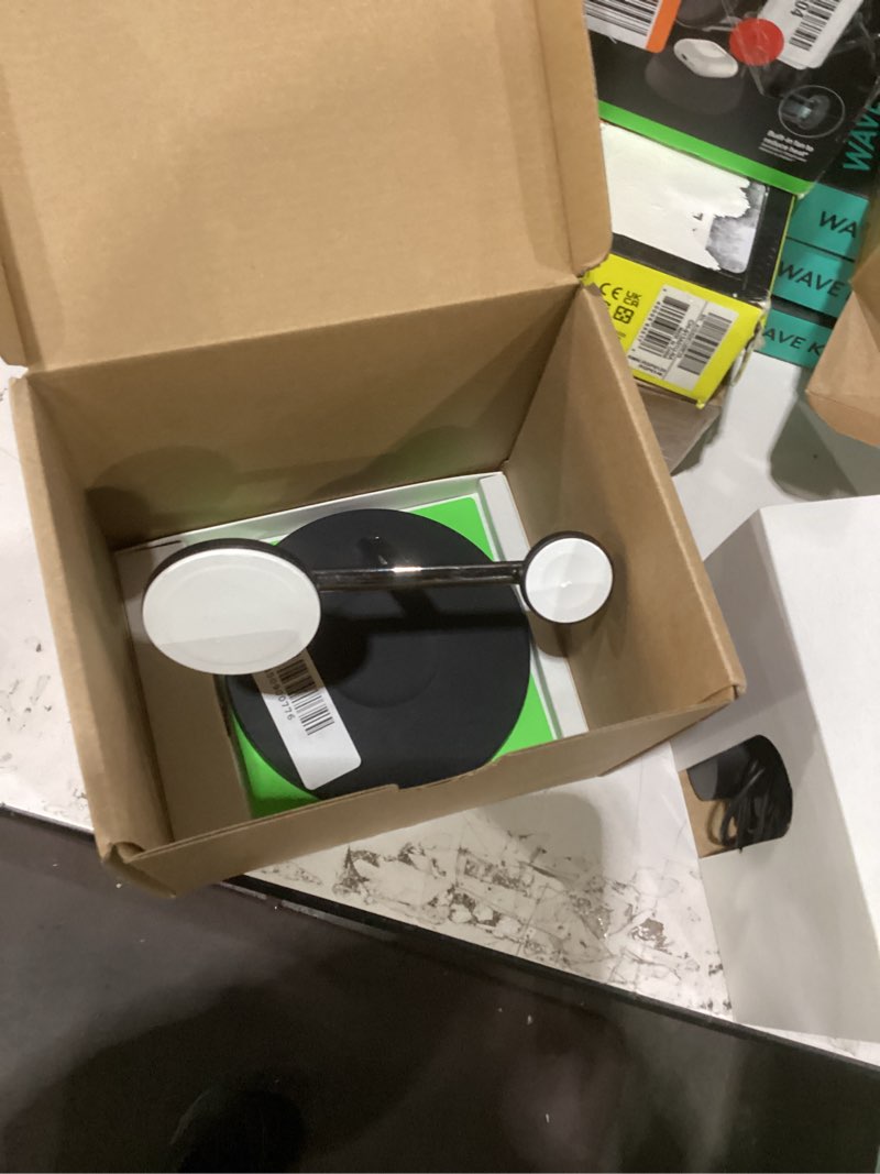 Condition photo showing As Is for Belkin MagSafe-Compatible Charger, 3-in-1 Wireless Charging Station, Qi2-Certified 15W Wireless Charge for Apple iPhone 17 Series, Apple Watch, AirPods w/Non-Slip Base, 40W Included - Black Black Latest Gen