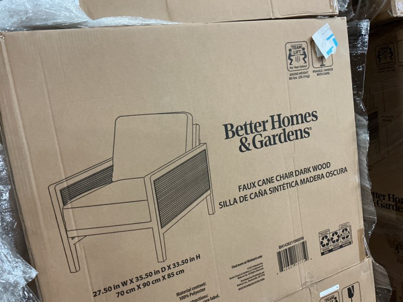 Condition photo showing New/Like New for better homes & gardens springwood caning accent chair