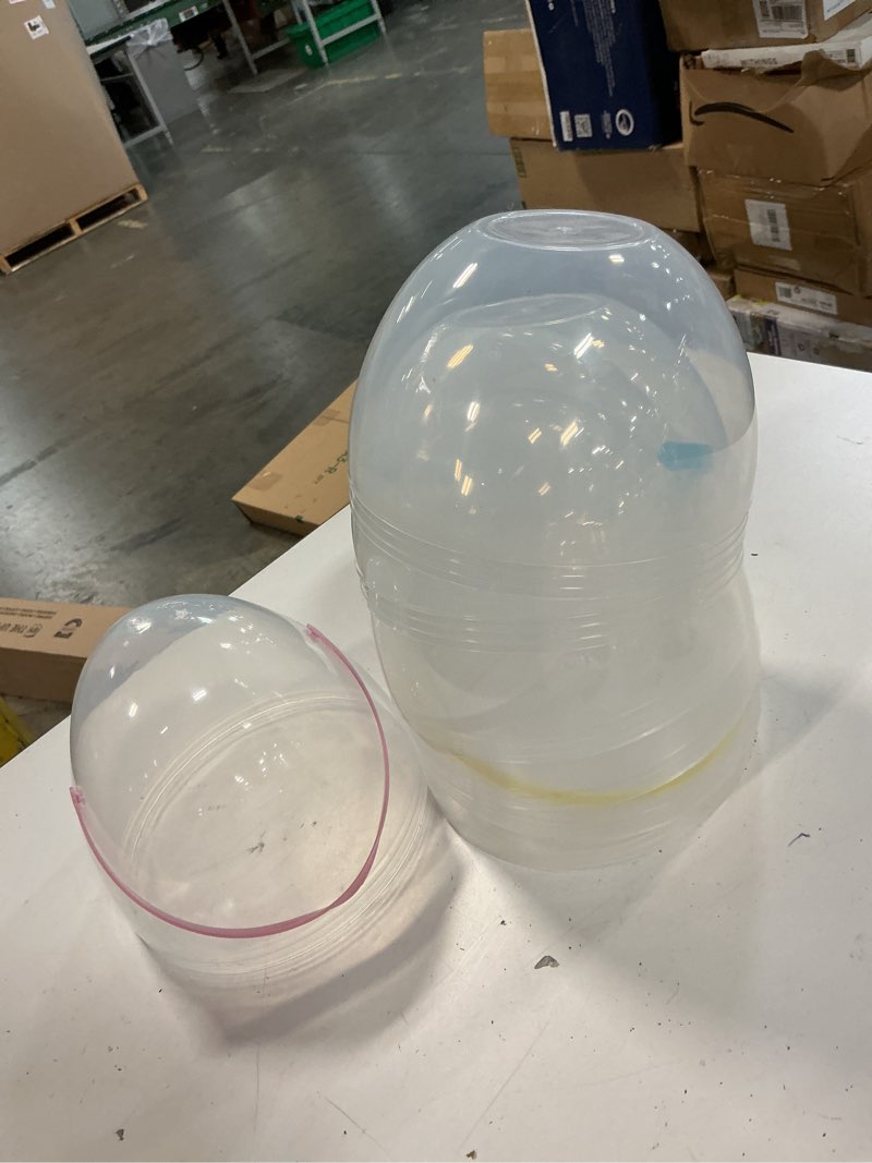 Condition photo showing As Is for 6 pcs 10 inch giant translucent easter eggs large jumbo clear plastic giant easter eggs with handle for easter hunt supplies basket stuffers
