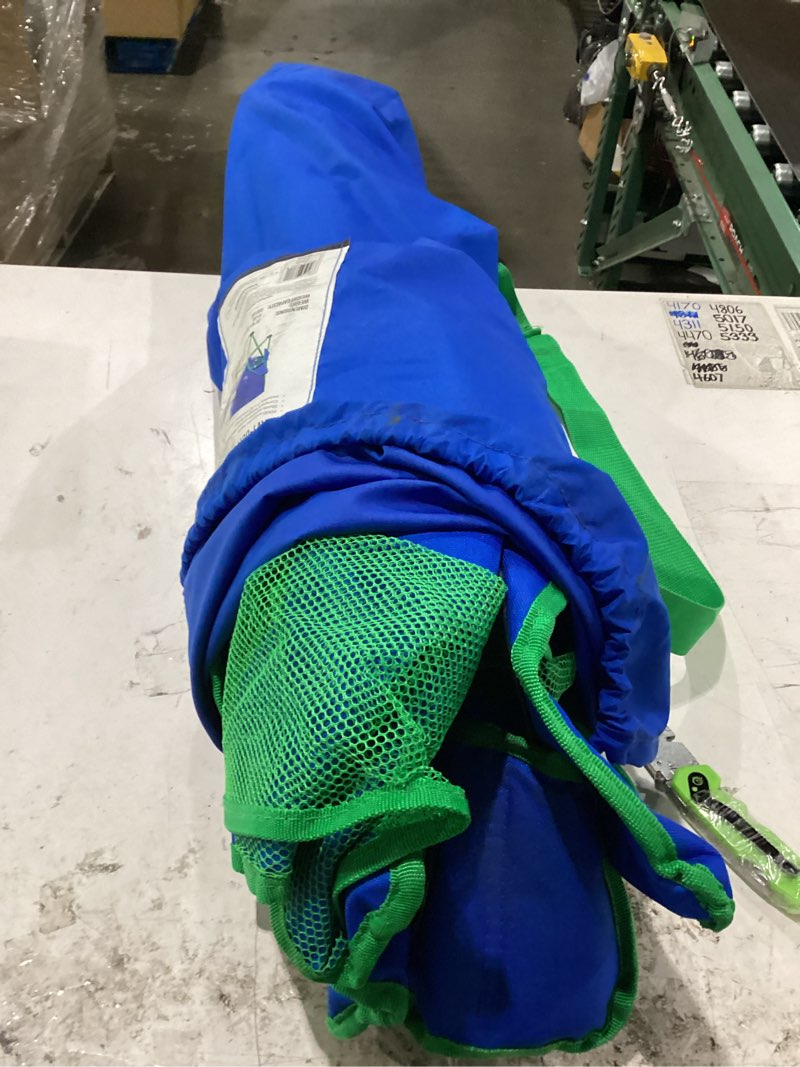 Condition photo showing New/Like New for alps mountaineering king kong camping chairs for adults with mesh cup holders and pockets, built durable and reliable with compact foldable steel frame blue/green chair