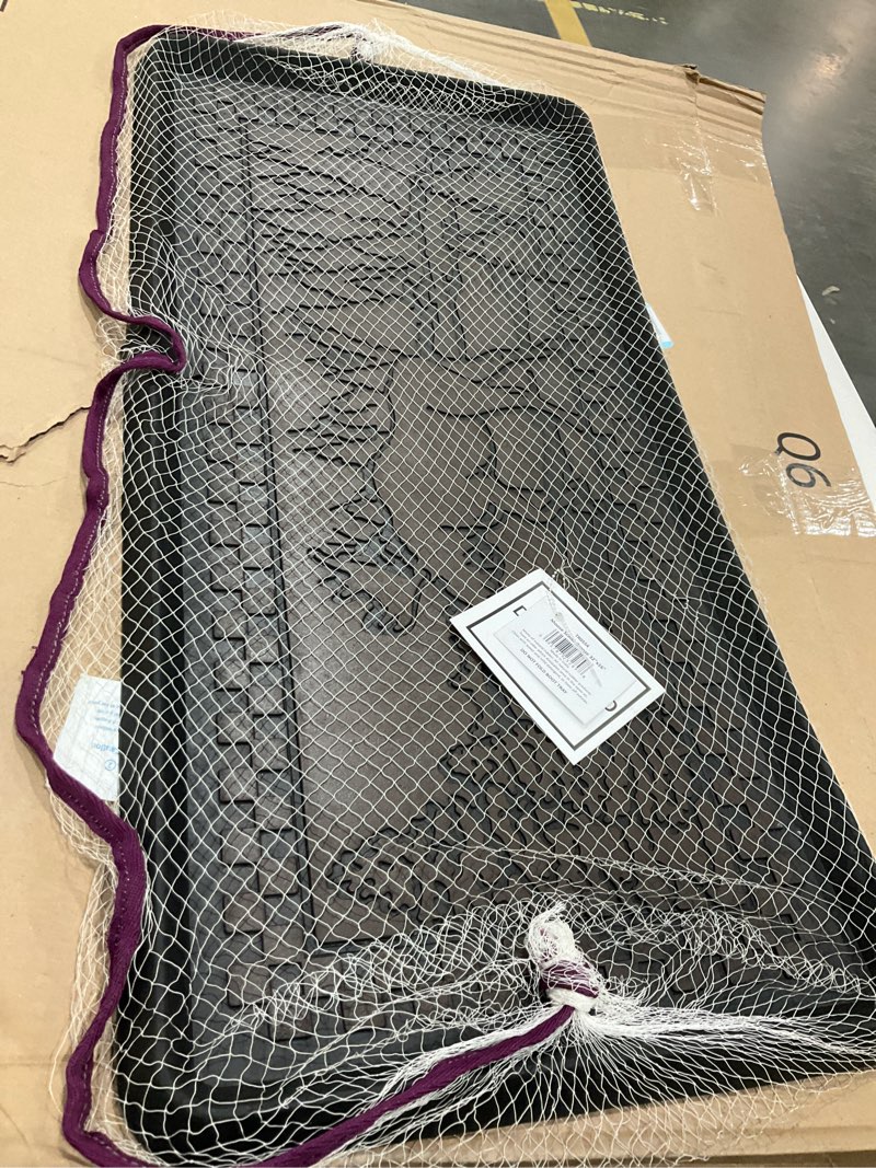 Condition photo showing As Is for HF by LT Moose Scene Rubber Boot-Tray, 32 x 16 inches, One-Piece Seamless Construction, Durable Vulcanized Rubber, Year Round Use Indoors or Outdoors, Bronze