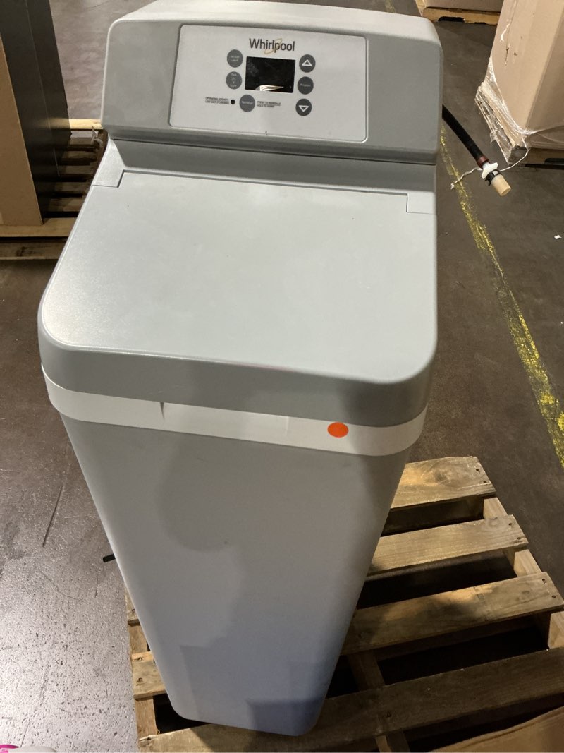 Condition photo showing As Is for  whirlpool 33000 -grain water softener for hard water and iron reduction