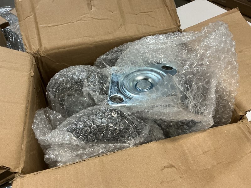 Condition photo showing Good Condition for nisorpa 4 pack heavy duty plate casters set 6 inch swivel wheel with brake anti-skid 360 degree ball bearing castor wheels(all swivel, 2pcs with brake 2pcs without) 6in all swivel(only two with brake)