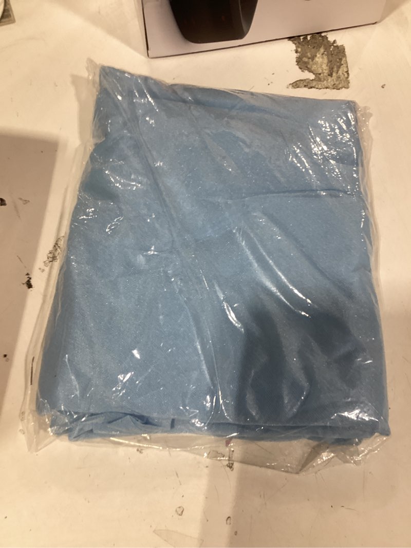 Condition photo showing As Is for light blue glitter tulle fabric rolls, 6 inch x 50 yards sparkling spool ribbon sequin netting for diy tutu skirt wedding decoration baby shower birthday party backdrop gift wrapping craft supplies