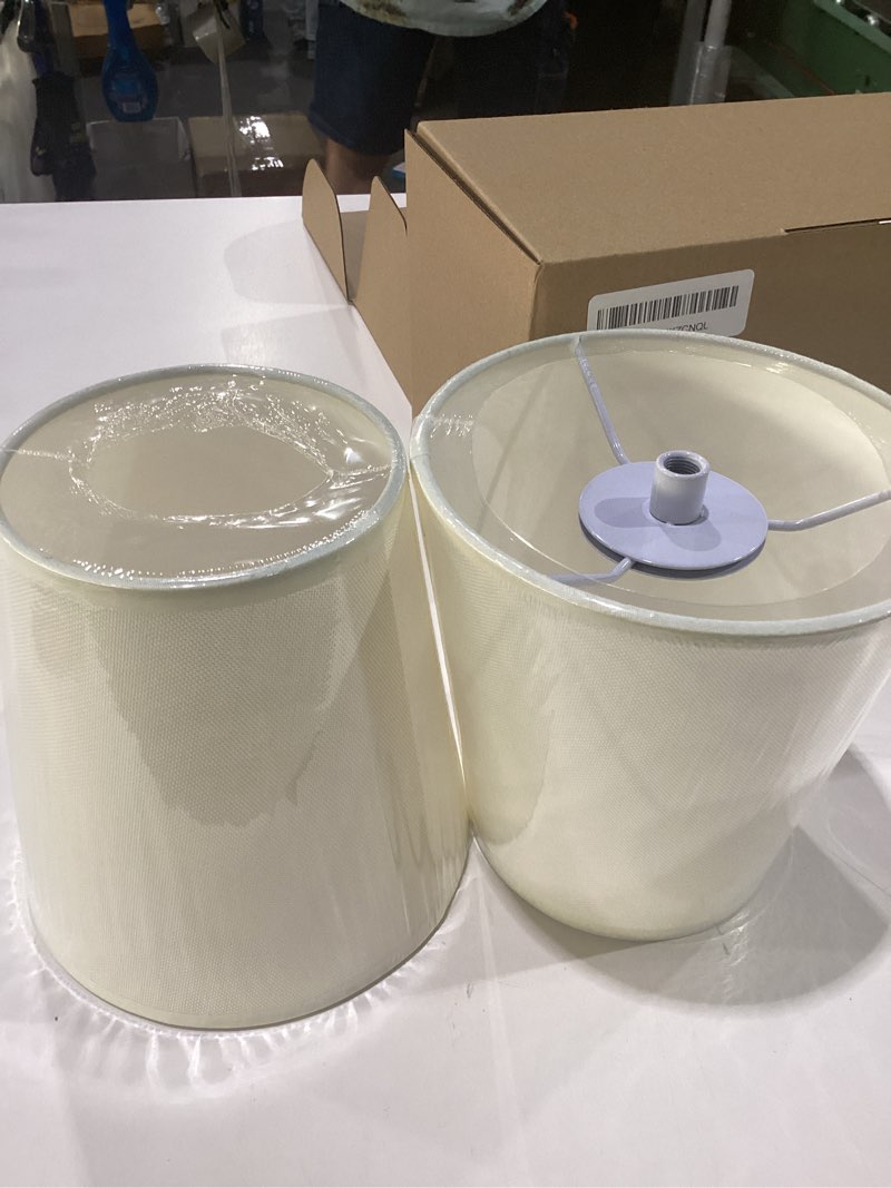 Condition photo showing New/Like New for small beige lamp shade