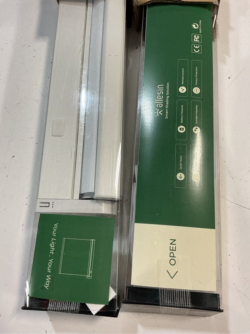 Condition photo showing Good Condition for allesin smart zigbee roller shades with alexa control, blackout motorized blinds, no hub needed, custom sizes, remote included, (white, 30\" w x 72\" h) cold white 30\"w x 72\"h