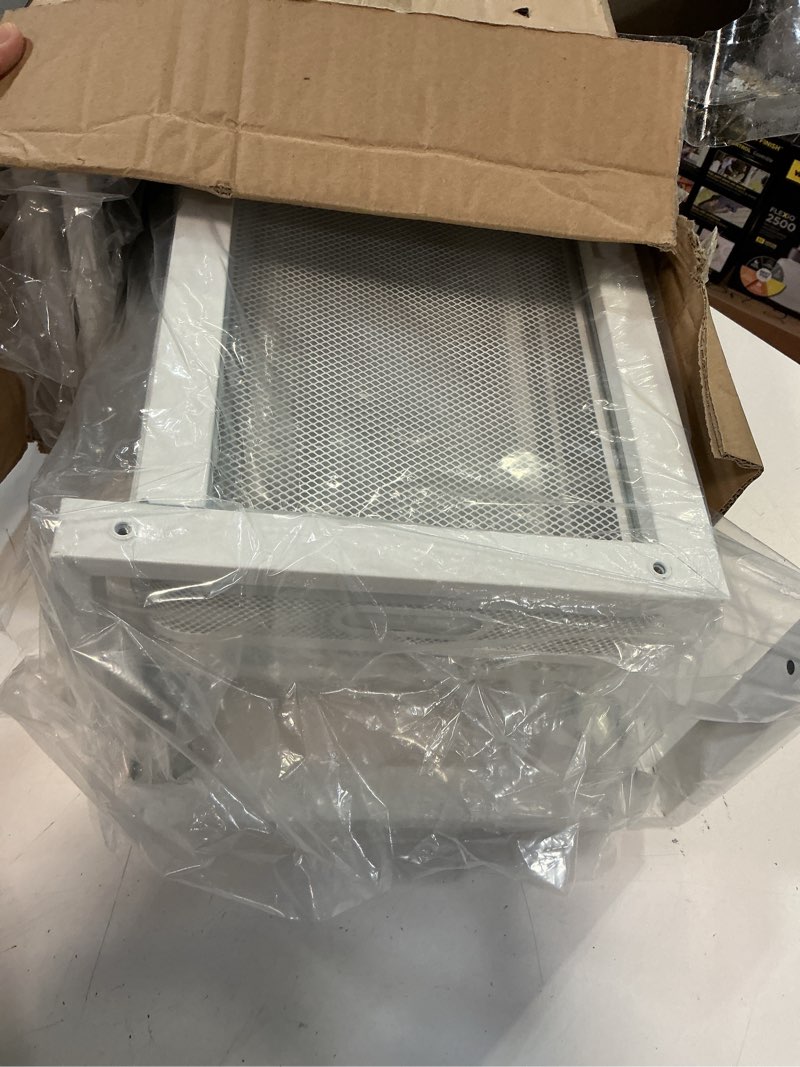 Condition photo showing Good Condition for 2 Pack 18.5IN-Depth Under Sink Organizer With Next-Gen Ball-Bearing Slides,2-Tier Precision Mesh Pull Out Cabinet Storage for Bathroom&Kitchen,Height Adjustable Drawers Shelf,Anti-rust-White White 2 Pack-18.5"Dx12.4"-16.5"H