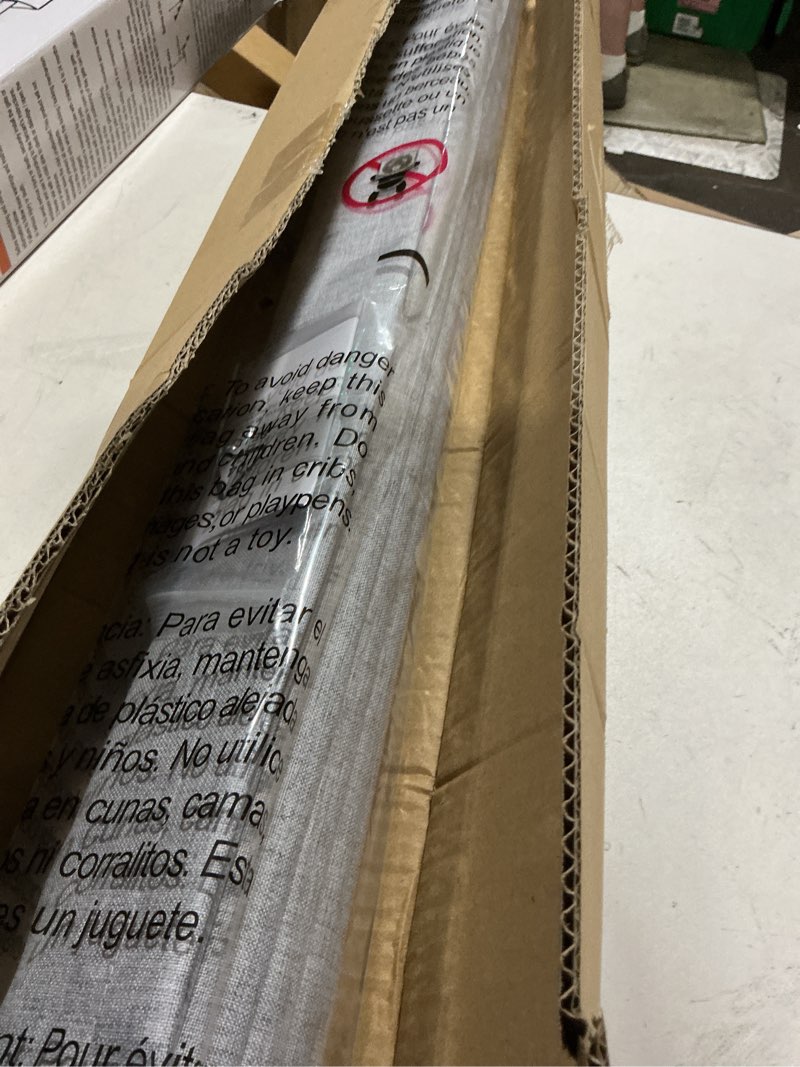 Condition photo showing Good Condition for lazblinds no drill roman shades for windows, cordless blackout window shades with uv protection, polyester fabric for bedroom & living room, 36" w x 64" h, grey blackout - faux linen - grey 36"w x 64"h