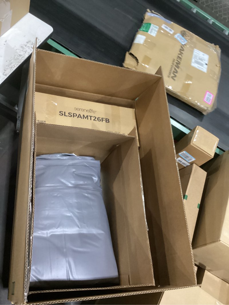 Condition photo showing As Is for SereneLife Inflatable Bathtub with Bubble Massage Mat, Non-Slip, Backrest Support, Includes Pillow, Cup Holder, Remote Control, Easy Storage, PVC Material, Supporting Up To 345 lbs., ?66"x30"x26" Gray