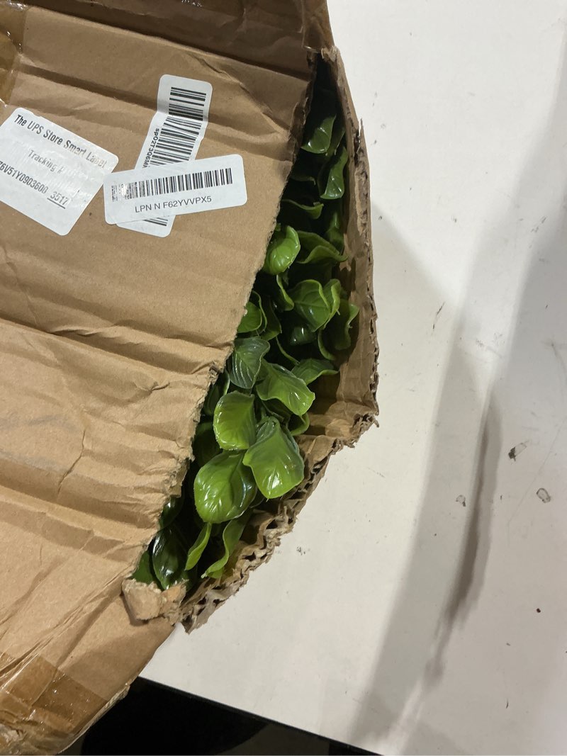 Condition photo showing Good Condition for 20 inch artificial boxwood wreath for front door, greenery spring summer wreath for all seasons with sash?st patrick's day decoration, farmhouse, garden, wedding, indoor & outdoor 20in