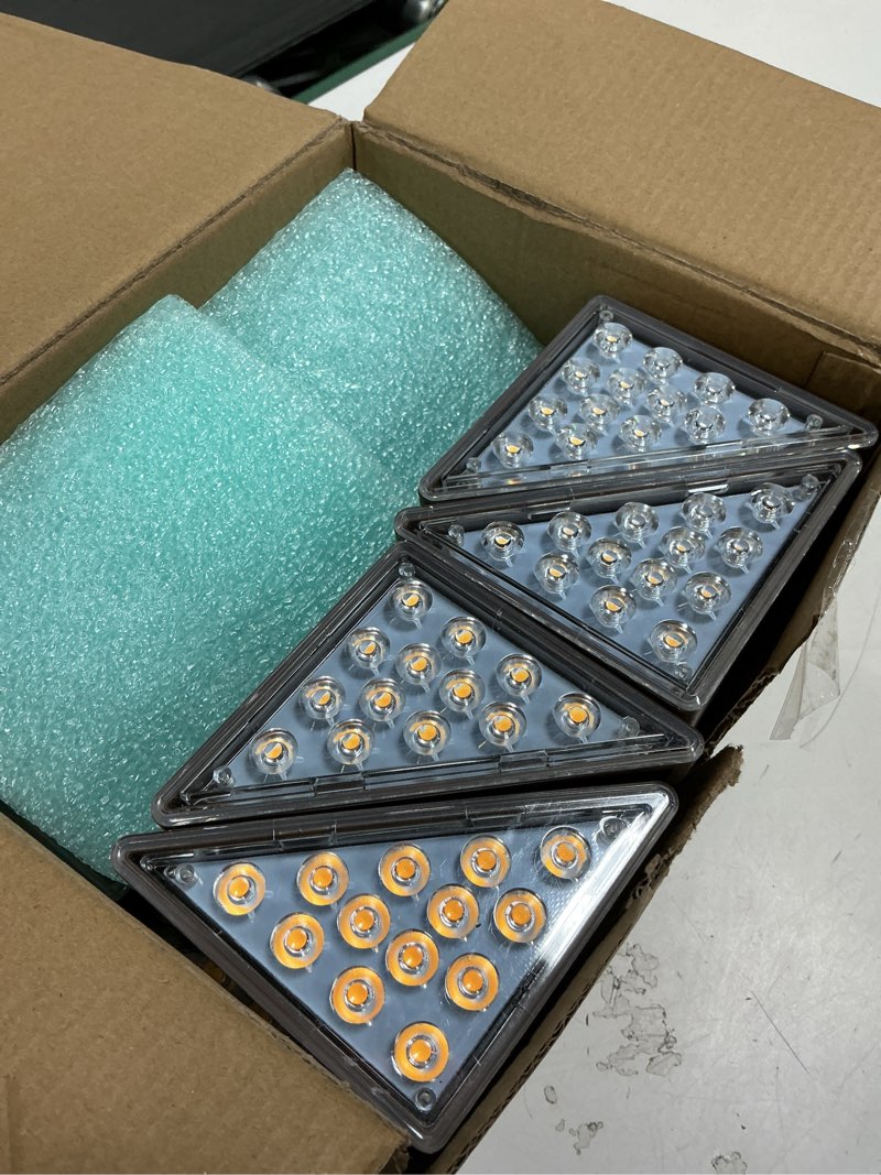 Condition photo showing Good Condition for VOLISUN Solar Step Lights Outdoor Waterproof, LED Outdoor Stair Lights, Solar Step Light for Outside, Deck Light Decor for Stair,Front Porch and Patio(Brown,16 Pack) Brown 16