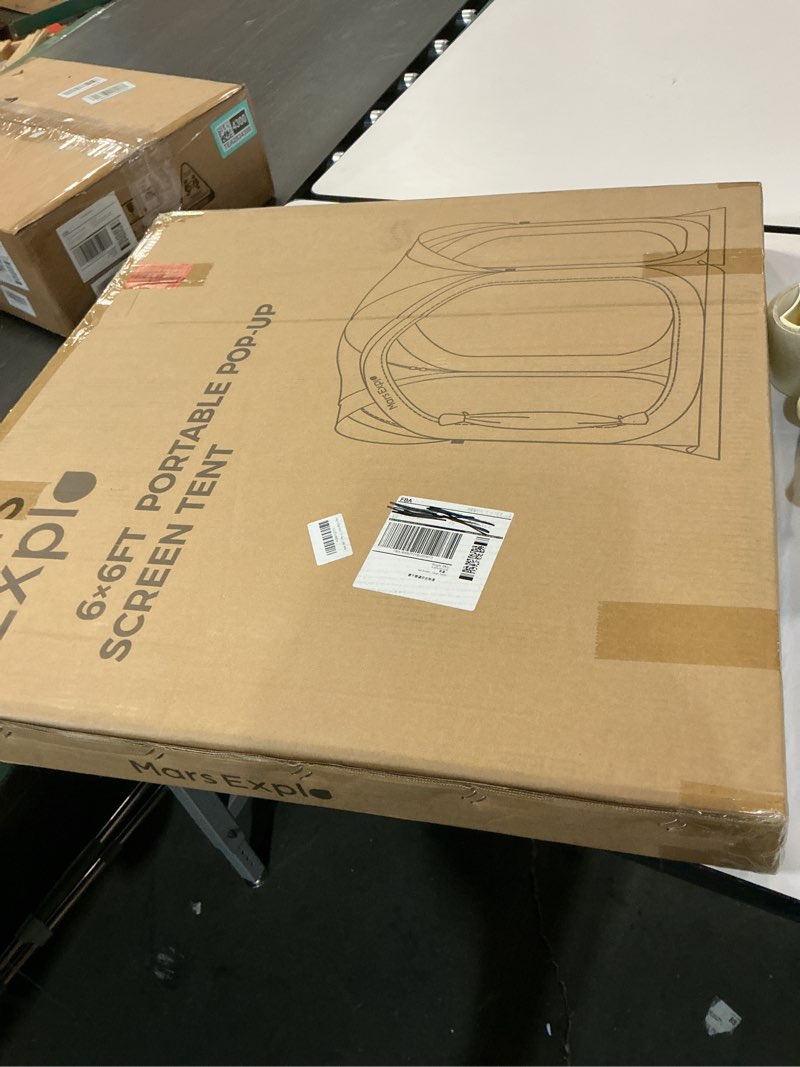 Condition photo showing New/Like New for 6x6 FT Pop-Up Screen House Tent, Portable Instant Screen Room Canopy with Mesh Doors and Carry Bag for Patio, Backyard, Deck, Camping, and Outdoor Activities,Bright Green 6 x 6 FT-Bright Green