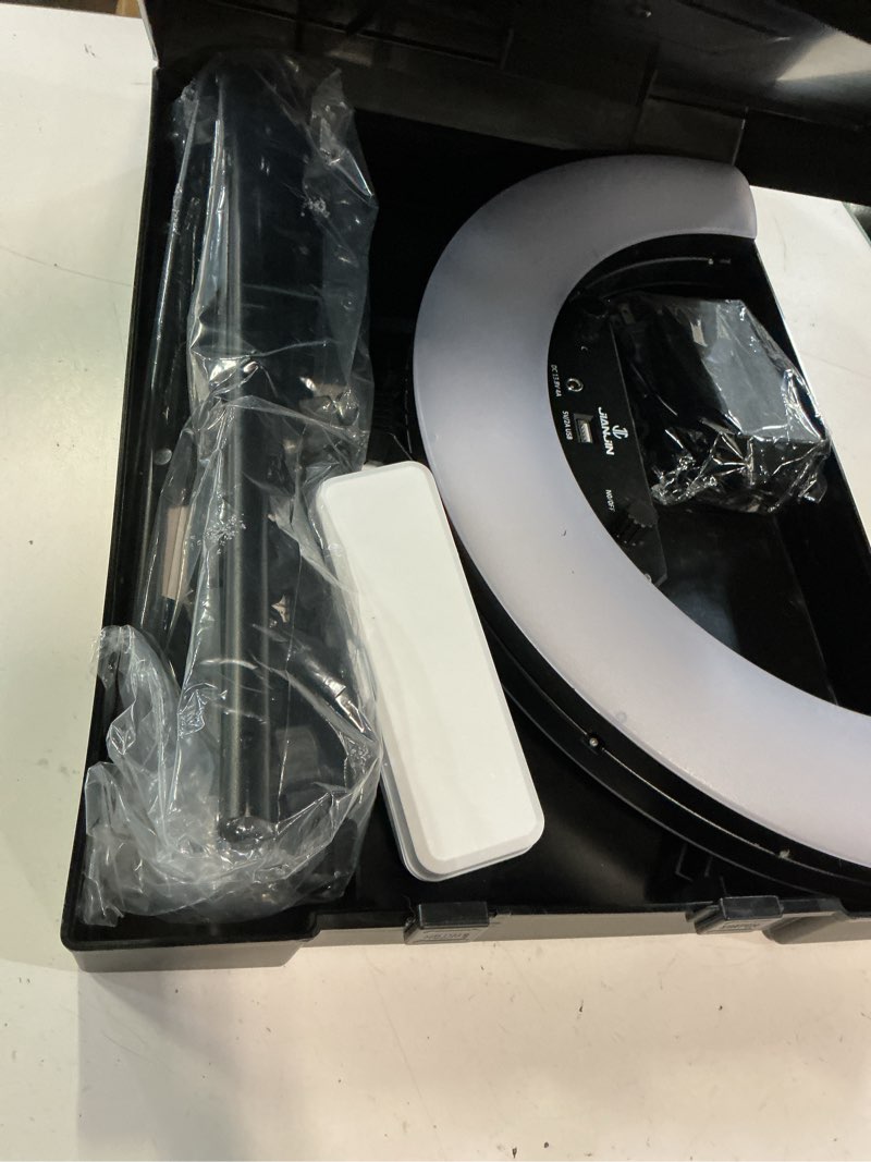 Condition photo showing Good Condition for ring light 18 inch kit,55w6700k dimmable led light, tripod stand, remote controller,box for camera,smartphone,youtube,tiktok,self-portrait shooting,cri95 (black)