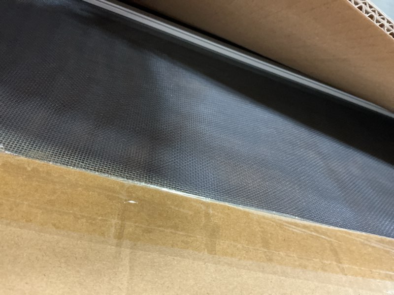 Condition photo showing As Is for flyzzz adjustable window screen horizontal (19.68"h x 28"-52"w) 1 pack expandable window screen large replacement for home 19.68 inches high by 28-52 inches wide 1 pack