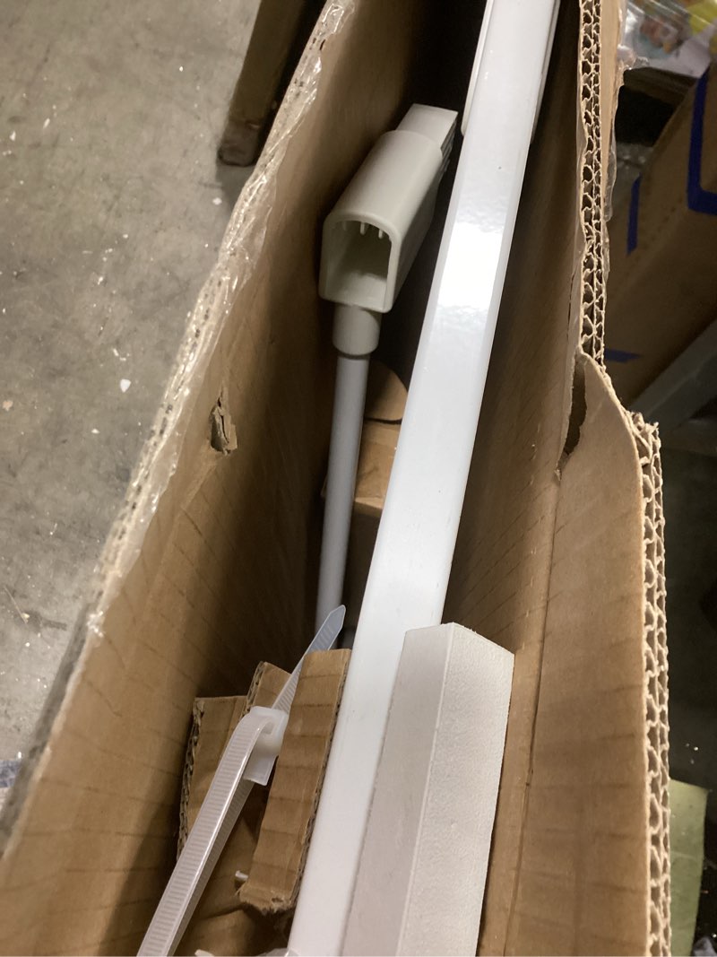 Condition photo showing As Is for Toddleroo by North States - Bright Choice Auto Close Baby Gate: Pressure Mounted Baby Gate for Doorways with Glow in the Dark Handle - Adjustable 29.75 to 40.5 Inches Wide - 30 Inches Tall - White 40.5" Wide, 30" Tall White