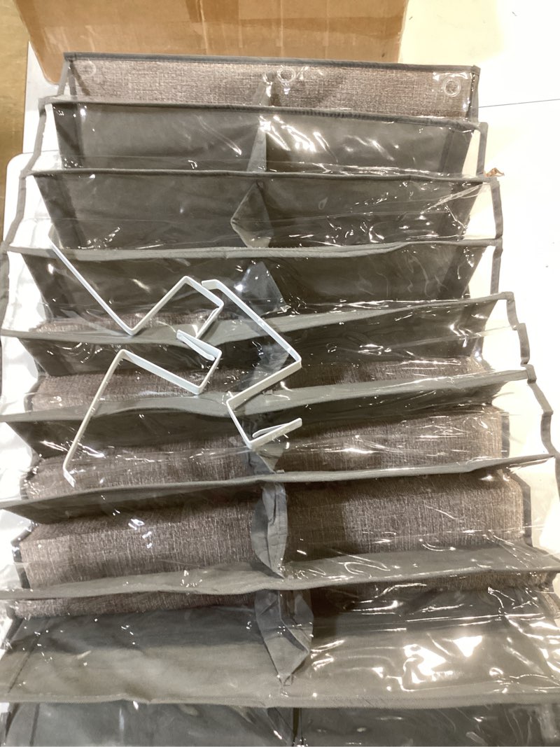 Condition photo showing Good Condition for fentec 1 pack over-the-door-shoe-organizers, hanging organizers with large pocket shoe holder hanging shoe rack for closet shoe organizer for wall, over door organizer with 15 pockets gray 1 pack grey-(18+ pairs)