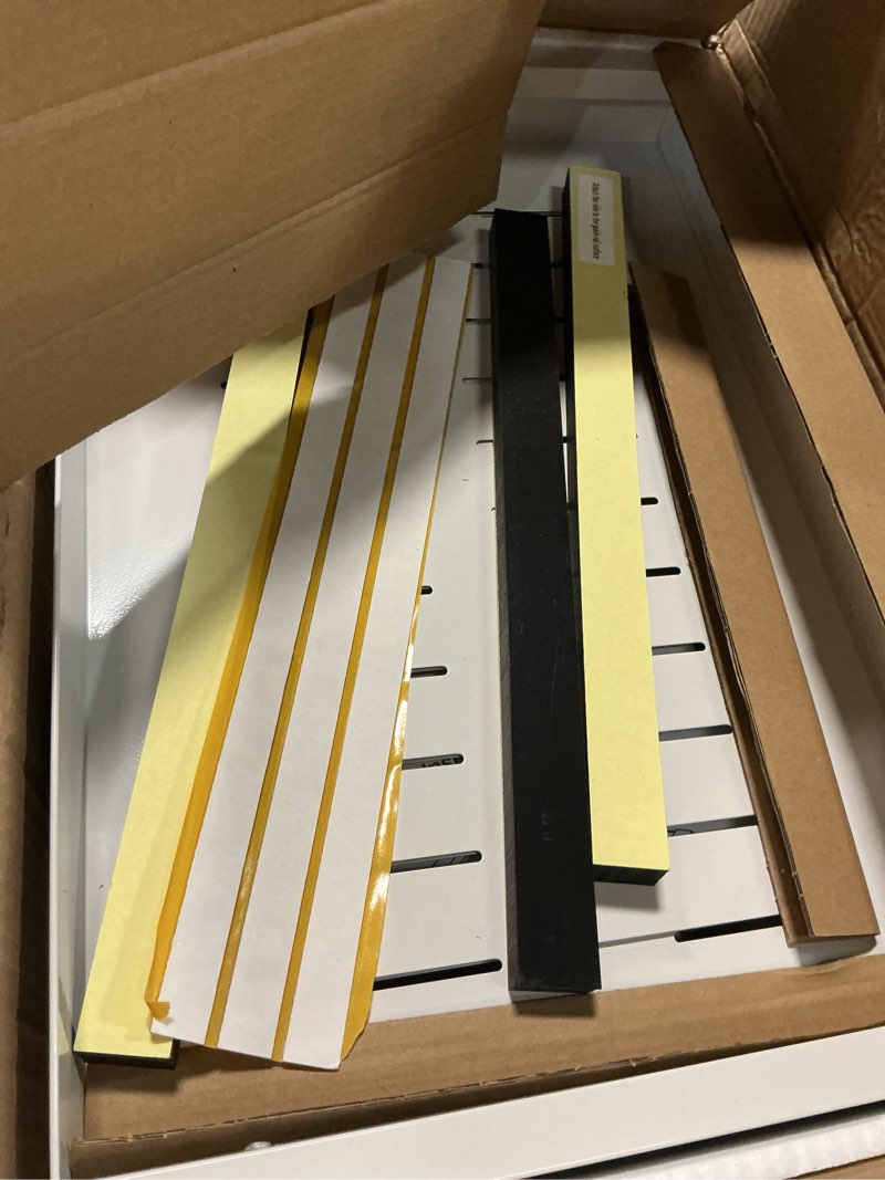 Condition photo showing Good Condition for Pull out Cabinet Organizer, Wider Expandable(14"-24") Heavy Duty Slide out Drawers Fixed with Adhesive Nano Film for Pots, Roll out Shelf Storage for Kitchen Cabinet Organization(White-2pcs)(3 Rails) White 21"D×14"-24"W(2 Pack)