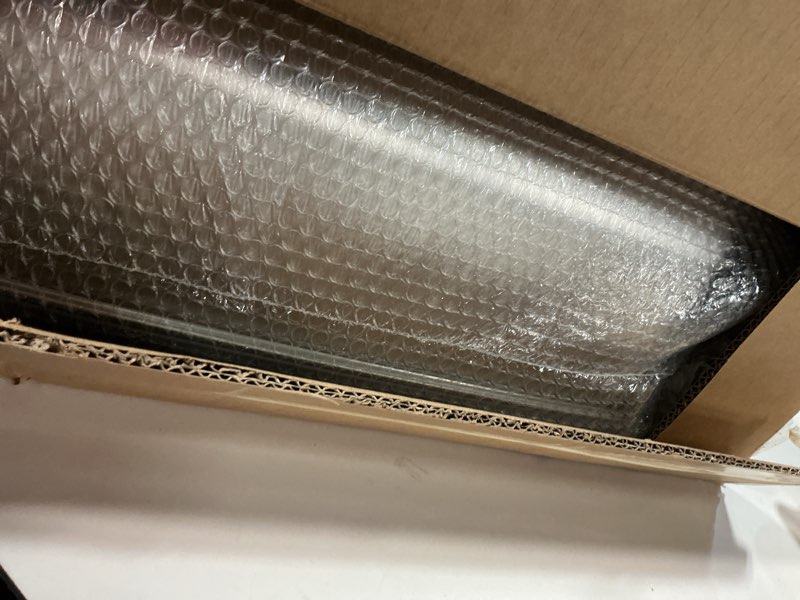 Condition photo showing New/Like New for Stainless Steel Litter Box with 180° Flip-Top Lid, XXL 23.6”x 15.7”x 15.7” Enclosed Removable Metal Litter Cat Box with Filter Pedal, Scoop, Anti-Leakage, Non-Sticky, Easy Cleaning (Dark Gray) Dark Gray: Flip-Top Lid