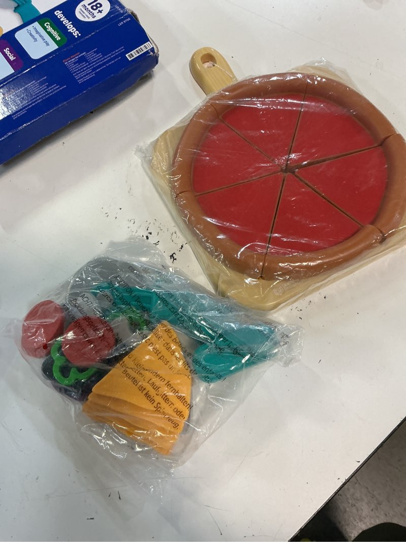 Condition photo showing New/Like New for learning resources new sprouts pizza night - play food sets for kids kitchen, toddler pretend play food set, preschool toy pizza, fine motor skills, kitchen playset accessories for kids