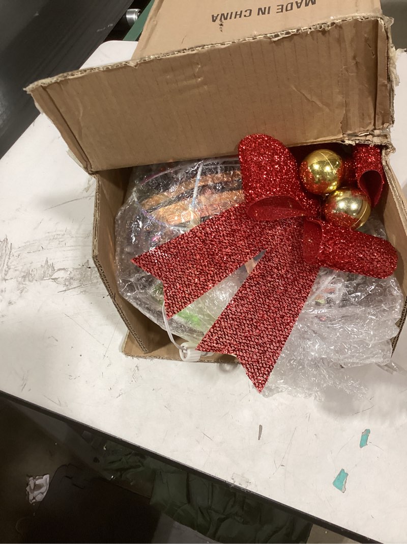 Condition photo showing Good Condition for 51" Large Outdoor Lighted Prismatic Iridescent Reindeer for Holiday Decor, Handmade Rainbow LED Deer Outside Decoration for Easter Xmax Party Home Yard Lawn, Safe Metal Christmas Light Up Ornament