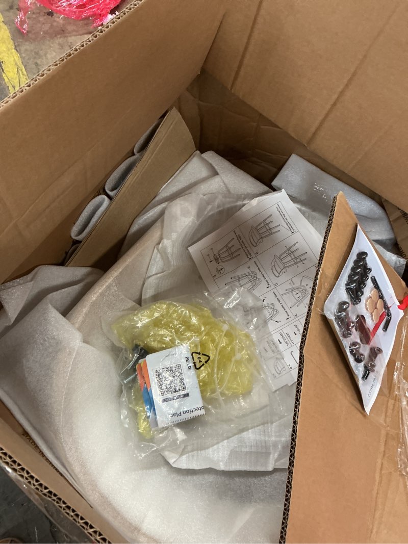 Condition photo showing As Is for Shelly Modern Bar Height Swivel Stool in Patterned Oak Finish with White Faux Leather Upholstered Seat Set of 3 White/Oak 30" Seat Height 3