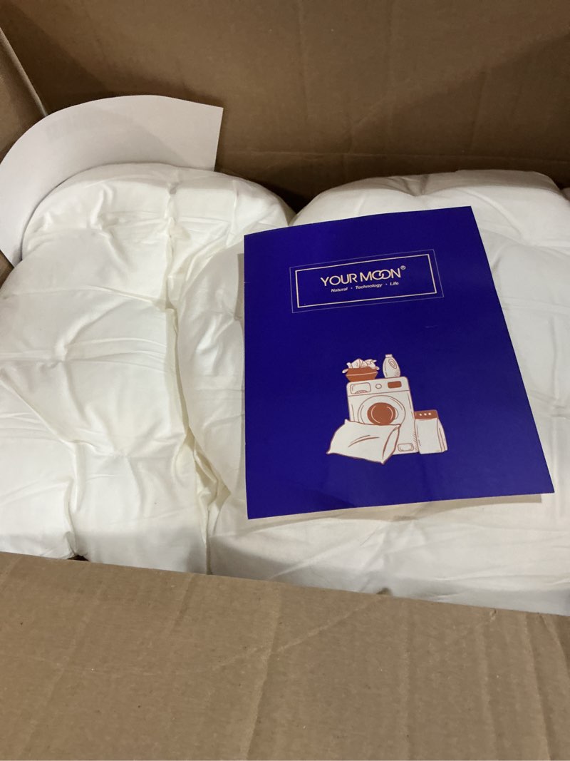 Condition photo showing Good Condition for your moon extra soft support pillows queen size, luxury fluffy down alternative pillow for sleeping, medium thick pillows, 100% cotton shell bed pillow (white) white queen (pack of 1)