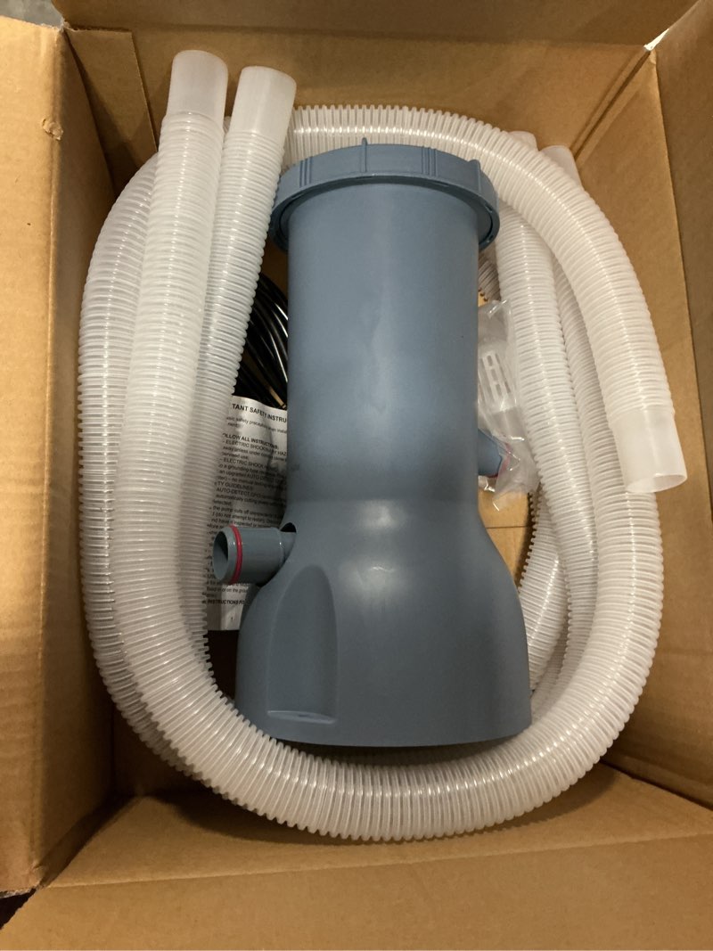 Condition photo showing Good Condition for kimfilter pro series 1000 gph above ground pool filter pump, powerful pool cartridge filter pump, water circulation and filtration system -improved water clean & clarity, pools pumps above ground-gray