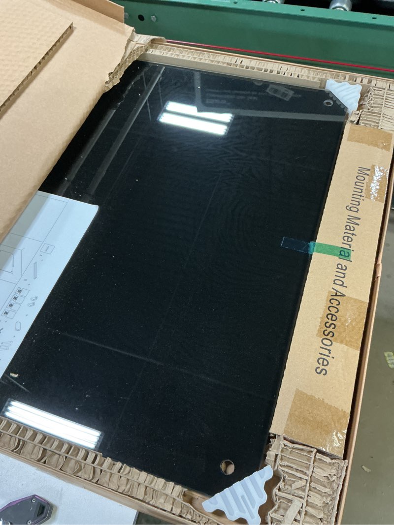 Condition photo showing Good Condition for TSJ OFFICE Glass Dry-Erase Board - 36 x 24 Inches Wall Mounted Black Glass Magnetic Whiteboard, Frameless Large White Board for Office, Home & School