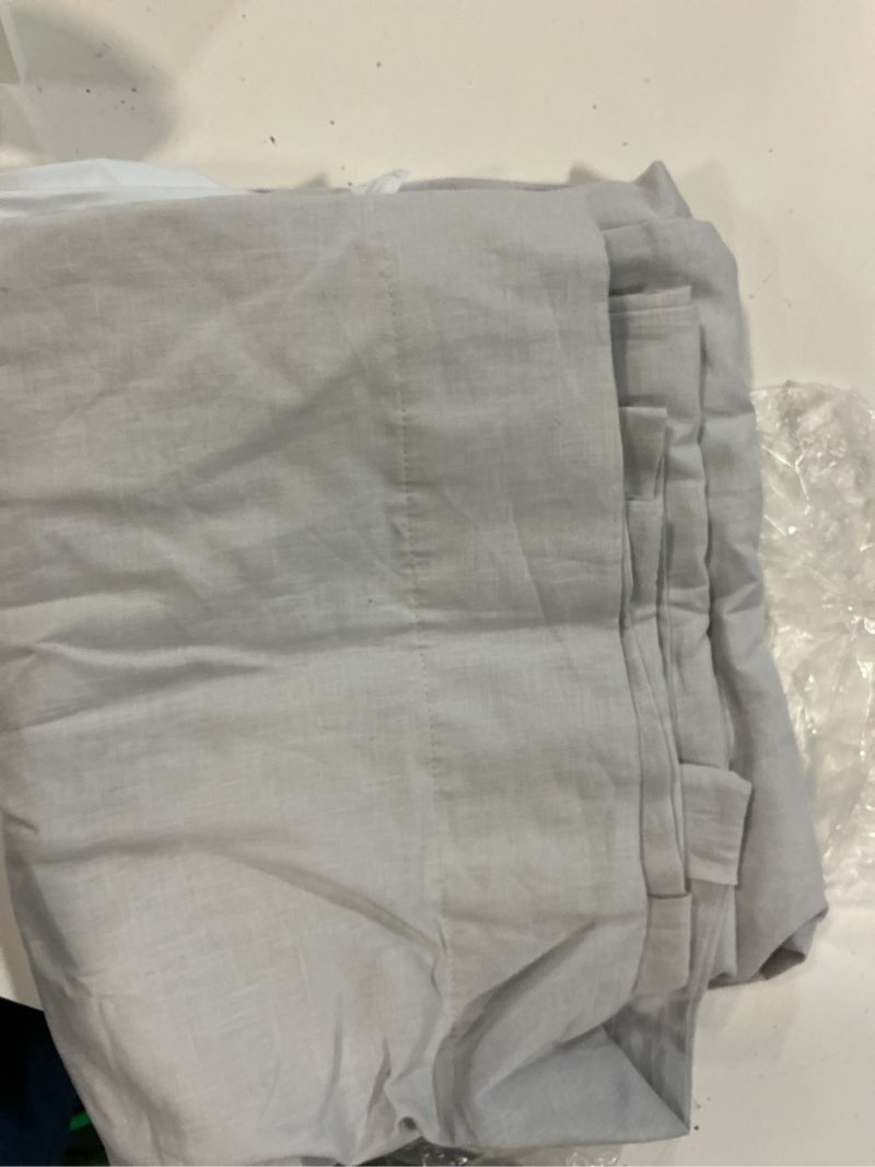 Condition photo showing Good Condition for european linen true blackout curtain, 48x96, cloud 1 panel
