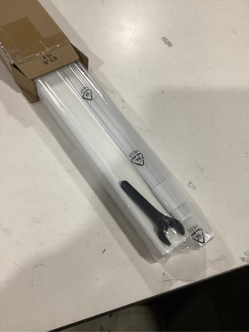 Condition photo showing New/Like New for LazBlinds Cordless Cellular Shades, No Tools No Drill Light Filtering Honeycomb Shades Pleated Blinds for Windows, 27'' W x 64'' H, White Light Filtering-white 27'' W x 64'' H