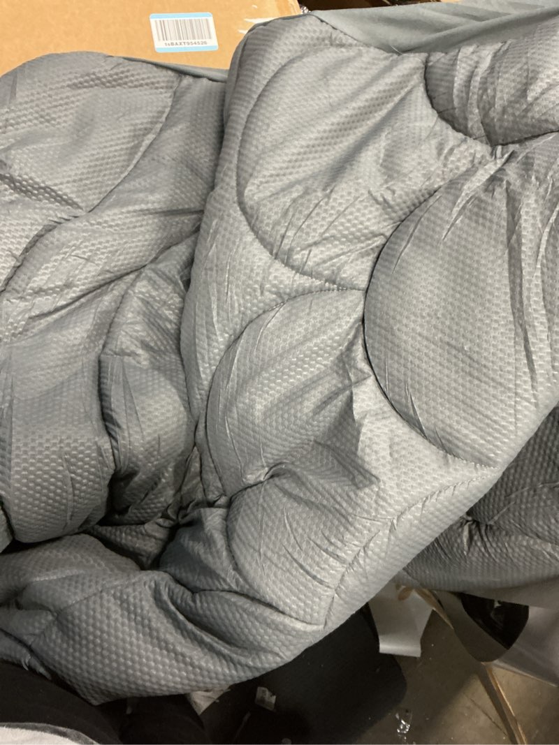 Condition photo showing As Is for Queen Mattress Topper Pillow Top Cooling Mattress Pad Quilted Fitted Thick Mattress Cover Queen Size Bed 8-21" Deep Pocket, Grey Queen Sun Rising Quilting (Grey)