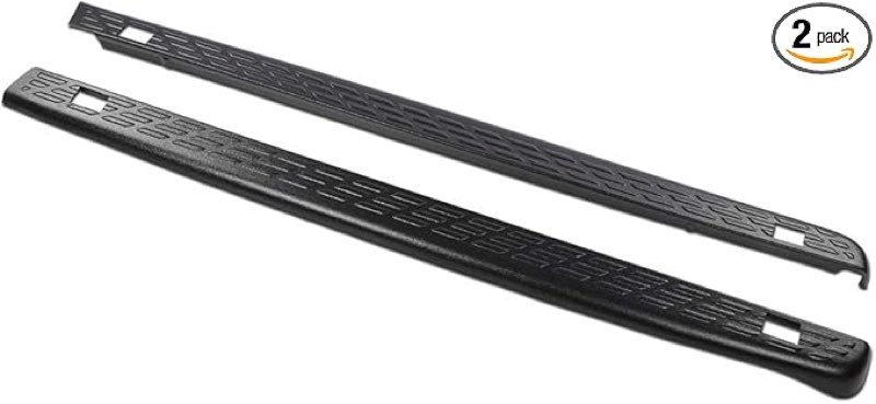 Bed Rail Caps Cover Protector Molding Compatible with Chevy Silverado 2007-2013,Black 2PCS (Only Fits 6'6" Bed Will Not Fit 2007 Classic)