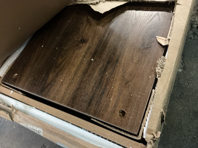 Condition photo showing Good Condition for FATORRI TV Stand for 75/65/55 Inch TVs, Mid Century Modern Entertainment Center with Storage, Wood W