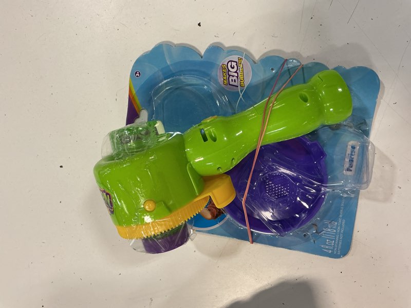 Condition photo showing As Is for gazillion vortex premium bubble wand & bladeless fan | giant bubble maker + 118 ml solution | kids 3 + | green