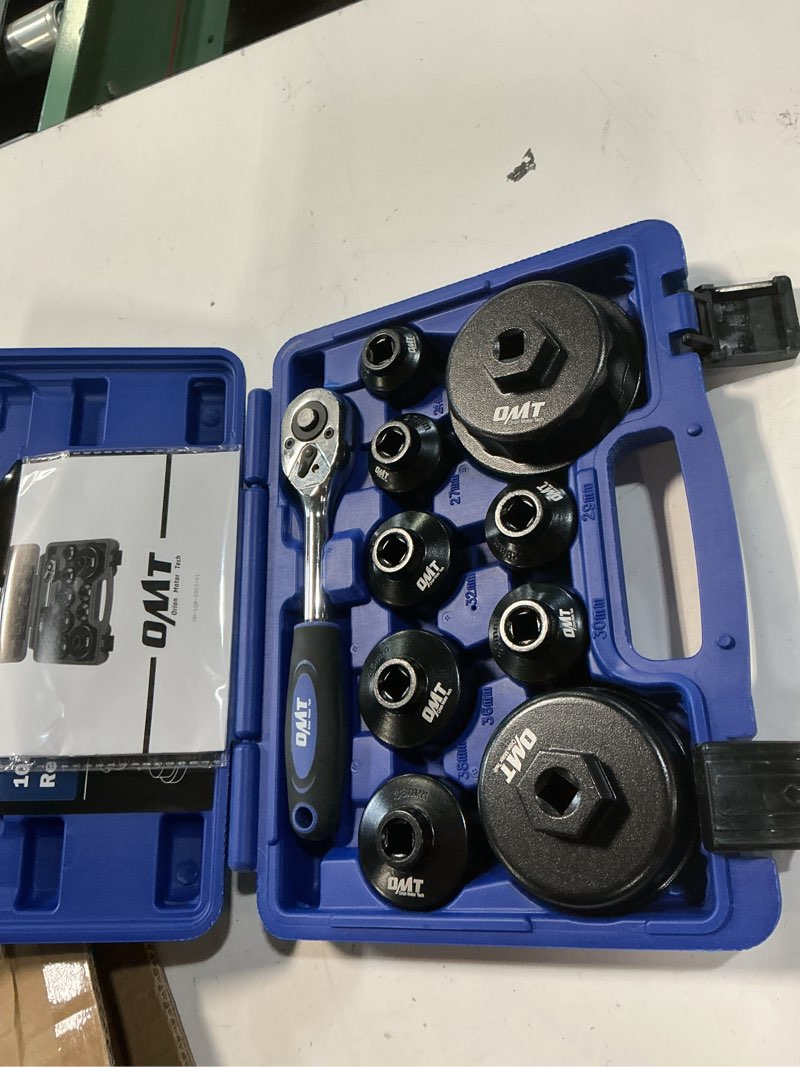 Condition photo showing New/Like New for orion motor tech oil filter wrench set, 10pc oil filter socket set, 3/8" drive metric oil filter cap wrench removal tool kit, low profile oil filter socket set compatible with toyota vw bmw mercedes