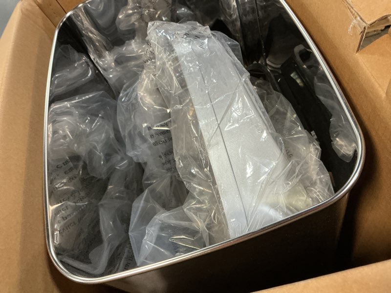 Condition photo showing Good Condition for ninestars automatic touchless motion sensor rectangular trash can 13.2 gallons, 50l, silver, 13 gal. 50 l, silver trim