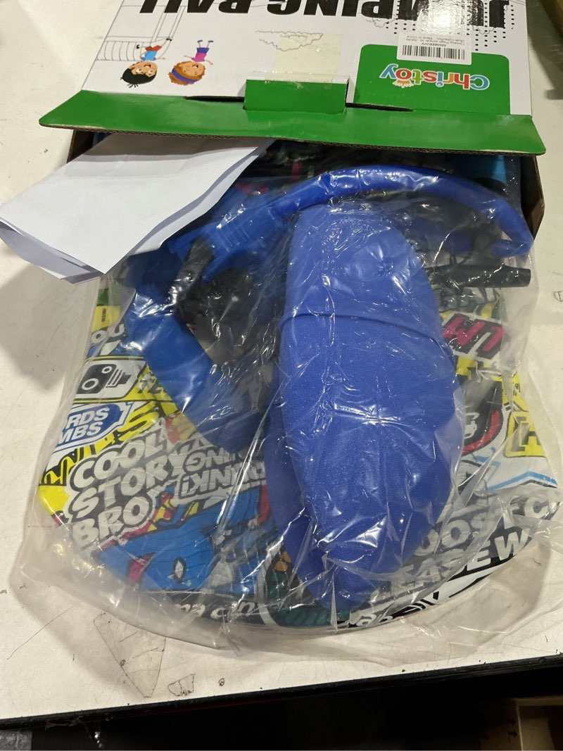 Condition photo showing New/Like New for Christoy Pogo Ball with Handles for Kids & Adults, Balance Bounce Ball, Trick Board for Girls and Boys Ages 6 and up (Blue-Colourful) Bule-colourful