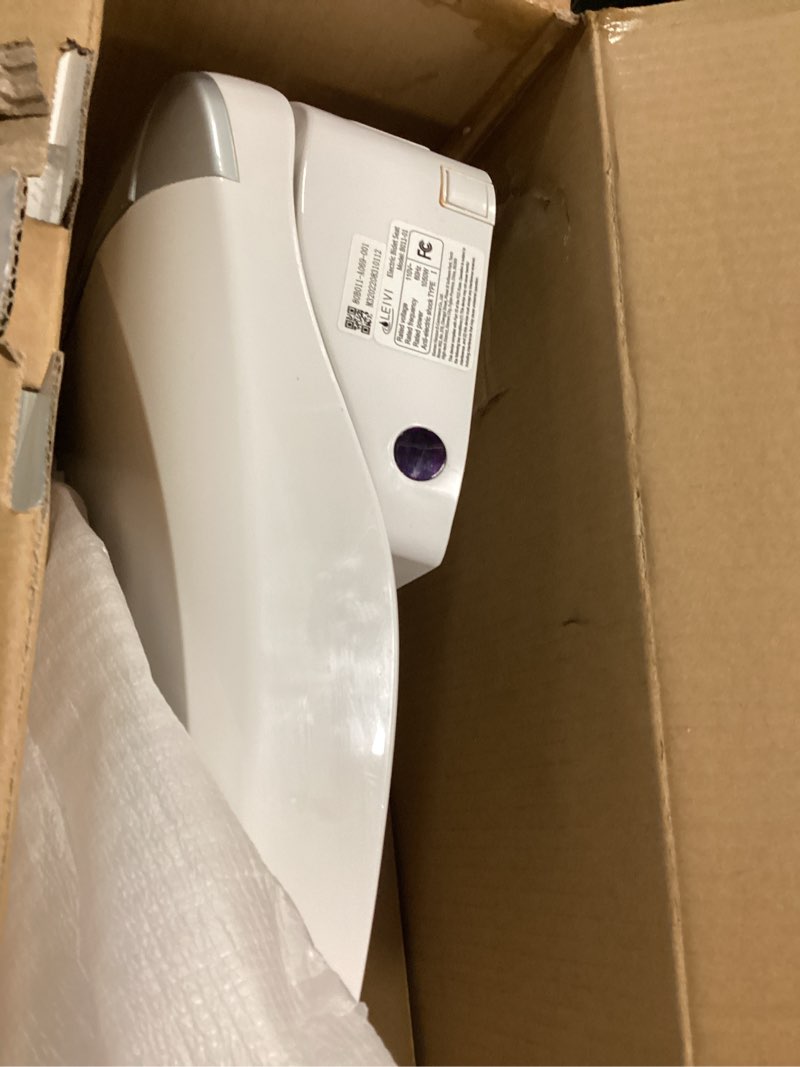 Condition photo showing Good Condition for LEIVI Electric Bidet Toilet Seat with Wireless Remote and Side Panel, Multiple Spray Modes, Adjustable Heated Seat, Warm Water and Air Dryer, Auto LED Nightlight, Elongated Silver Oval