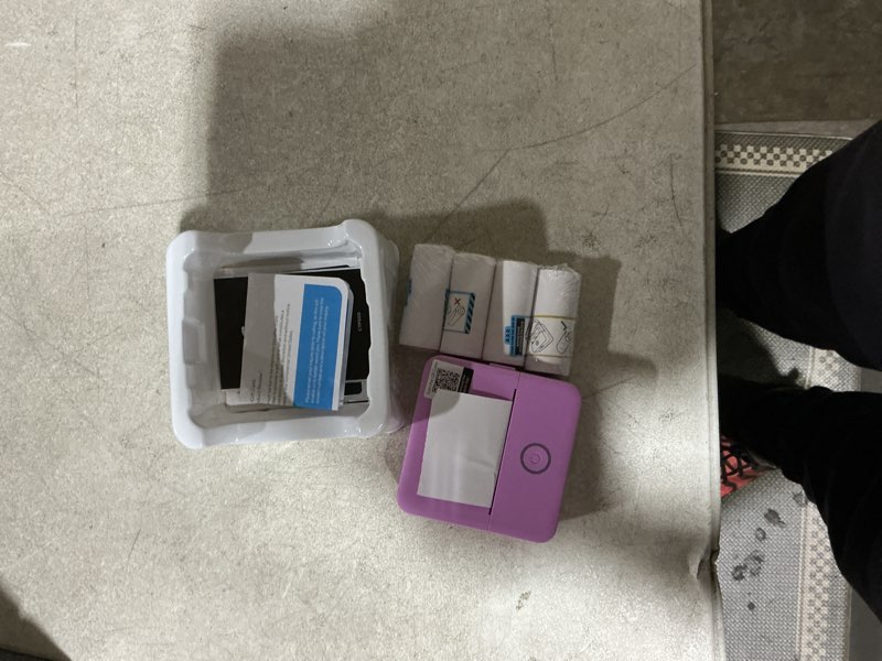 Condition photo showing Good Condition for wireless mini portable thermal printer label maker, paper included for android and ios phone, purple