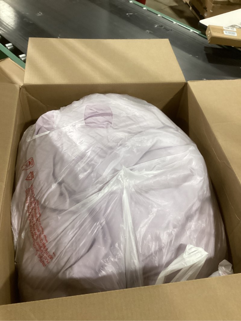 Condition photo showing As Is for Love's cabin Seersucker Lavender Twin Comforter Set 5 Pieces, All Season Bedding Set, Twin Bed in a Bag Comforter Set with Comforter, Flat Sheet, Fitted Sheet, Pillowcase and Pillow Sham Twin (68"X88"? Lavender