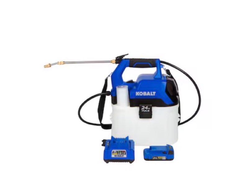 kobalt 2.11-gallon 24-volt battery operated handheld sprayer
