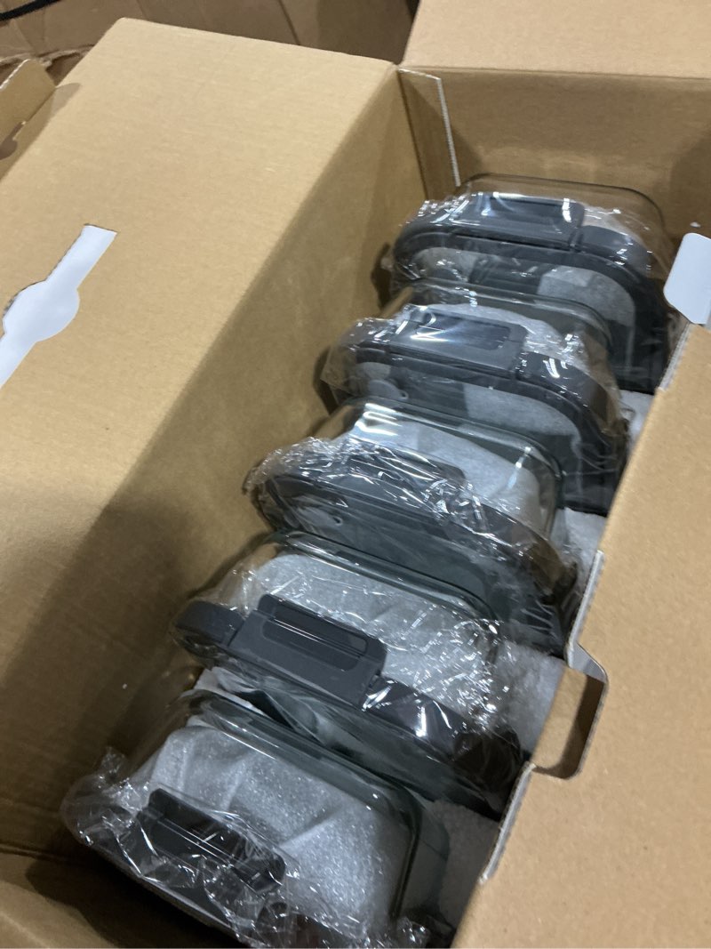 Condition photo showing Good Condition for 10-pack glass food storage containers with tempered lids – borosilicate, airtight, oven-safe (-4°f~950°f), bpa-free, 4.4 & 1.6 cup, leak-proof, dishwasher safe (gray) tempered lids gray 4.4cup*5 & 1.6 cup*5