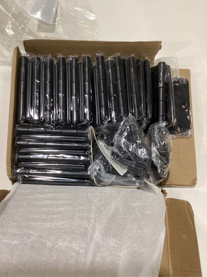 Condition photo showing New/Like New for JIW Matte Black Door Hinges 3.5 inch 1/4" 30 Pack 30 Pack-standard Matte Black