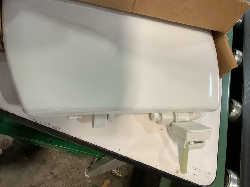 Condition photo showing As Is for mayfair nextstep2 toilet seat with built-in potty training seat, slow-close, removable that will never loosen, elongated, white elongated 1