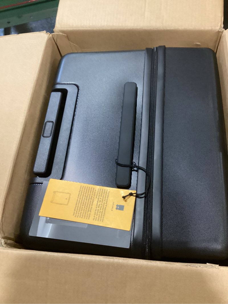 Condition photo showing Good Condition for LEVEL8 Trunk Luggages, Large Suitcase 28 Inch Luggage with Spinner Wheels, Luminous Textured Checked Lightweight Hard Shell with Tsa Lock, Black Black 28 Inch